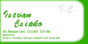 istvan csipko business card