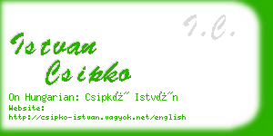 istvan csipko business card